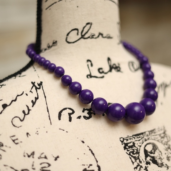 Jewelry - Bead necklace and earrings PURPLE!